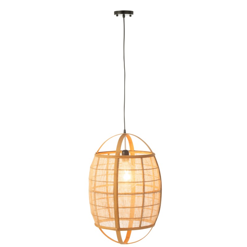 Lampe suspendue en tissu naturel 37*37*56 cm