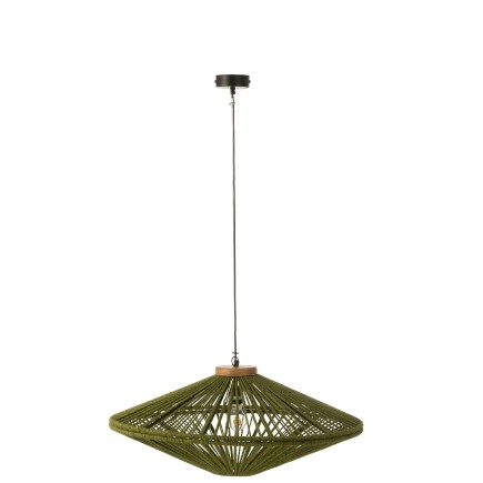 Lampe suspendue en métal vert 77.5*77.5*36 cm