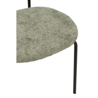 Silla de mesa en textil verde 51*55*82 cm