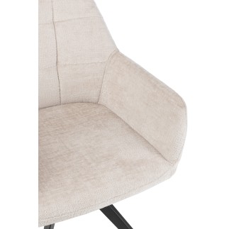 Chaise lounge en métal beige 58*56.5*85 cm