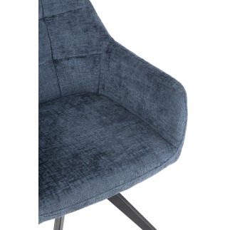 Silla tumbona de metal azul 58*56.5*85 cm