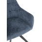 Silla tumbona de metal azul 58*56.5*85 cm