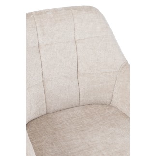 Chaise lounge en métal beige 58*56.5*85 cm