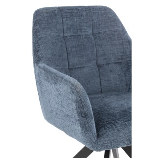 Silla tumbona de metal azul 58*56.5*85 cm