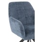 Silla tumbona de metal azul 58*56.5*85 cm