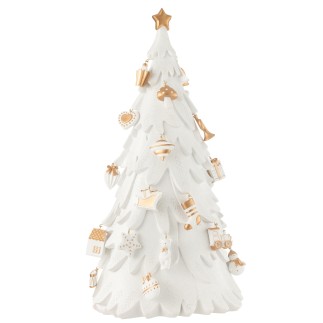 Sapin de Noël en polyrésine multicouleur 33.5*21*63 cm