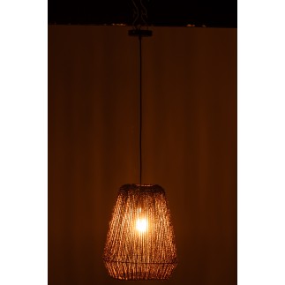 Lampe suspendue en métal noir 30*30*38 cm