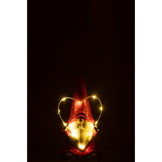 Père Noël à led en polyrésine multicouleur 13*9*23 cm