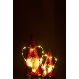 Père Noël à led en polyrésine multicouleur 13*9*23 cm