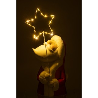 Père Noël à led en polyrésine multicouleur 23*23*67 cm