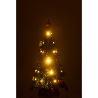 Árbol de Navidad con led en polirresina multicolor 24.5*24.5*51.5 cm