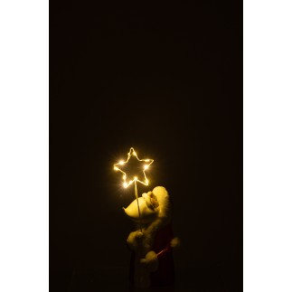 Père Noël avec led en polyrésine multicouleur 13*11.5*35.5 cm