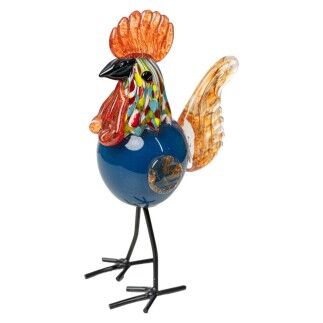 Figura Decorativa Romimex Vidrio Gallo