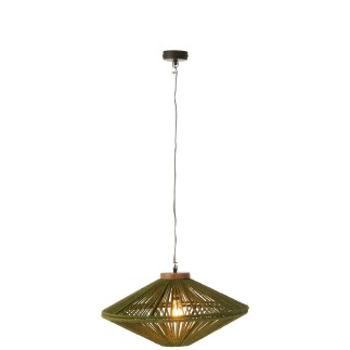 Lampe suspendue en métal vert 62*62*33 cm