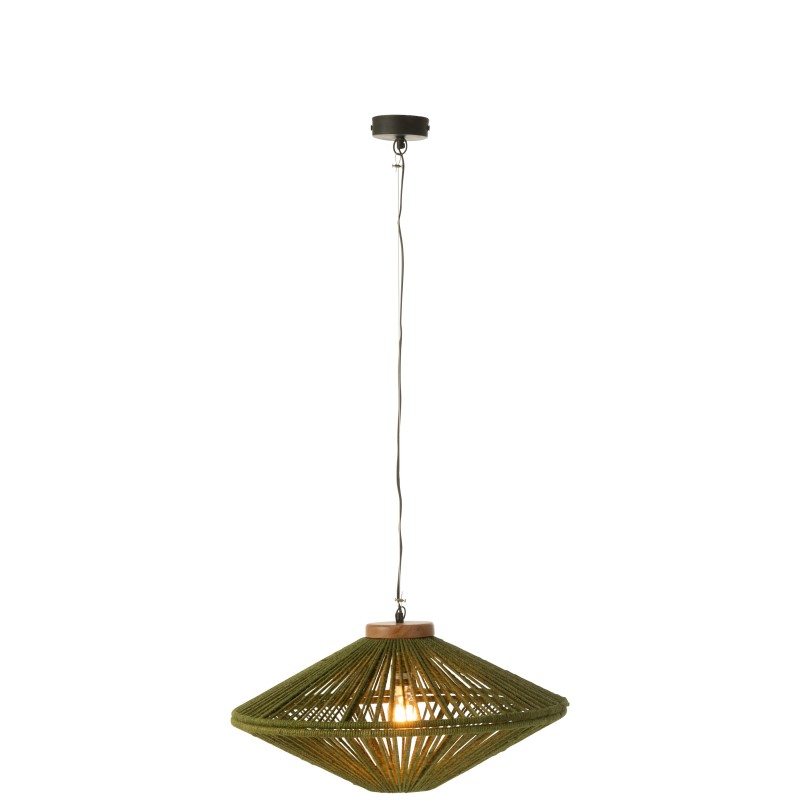 Lampe suspendue en métal vert 62*62*33 cm