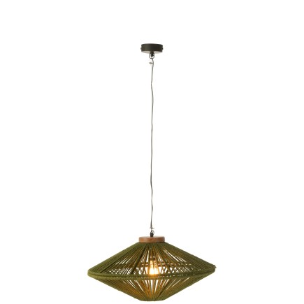 Lampe suspendue en métal vert 62*62*33 cm