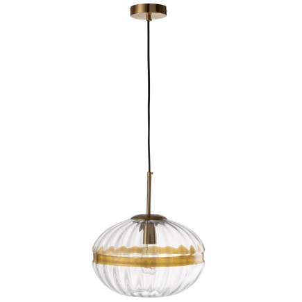 Lampe ovale en verre transparent 30*30*30 cm