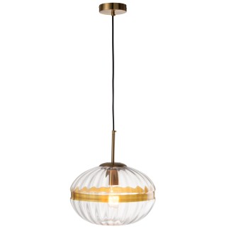 Lampe ovale en verre transparent 30*30*30 cm