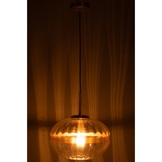 Lampe ovale en verre transparent 30*30*30 cm