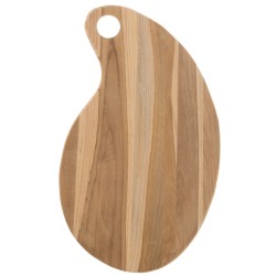 copia de Tabla de cortar ovalada de teca natural L45cm