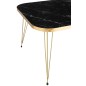 TABLE BASSE MDF/MET NOIR/OR