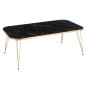 TABLE BASSE MDF/MET NOIR/OR