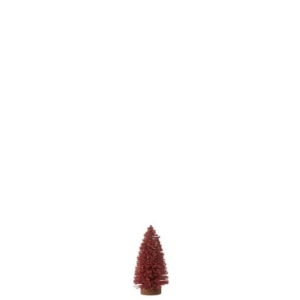 Sapin de Noël artificiel en plastique rouge 7*7*14 cm