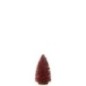 Sapin de Noël artificiel en plastique rouge 12*12*22 cm