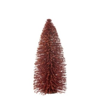 Sapin de Noël artificiel en plastique rouge 20*20*48 cm