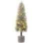 Albero di Natale artificiale con luci a LED in plastica verde 20*20*75 cm