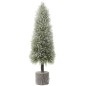 Albero di Natale artificiale con luci a LED in plastica verde 20*20*75 cm