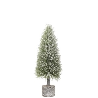 Albero di Natale artificiale con luci a LED in plastica verde 19*19*60 cm