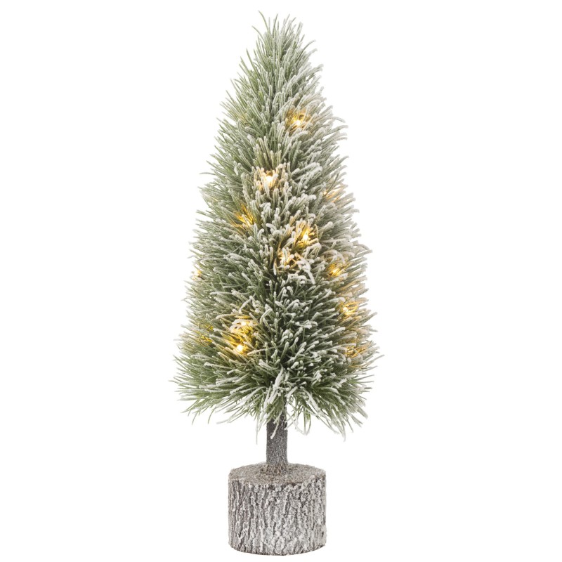 Sapin de Noël artificiel avec led en plastique vert 19*19*60 cm