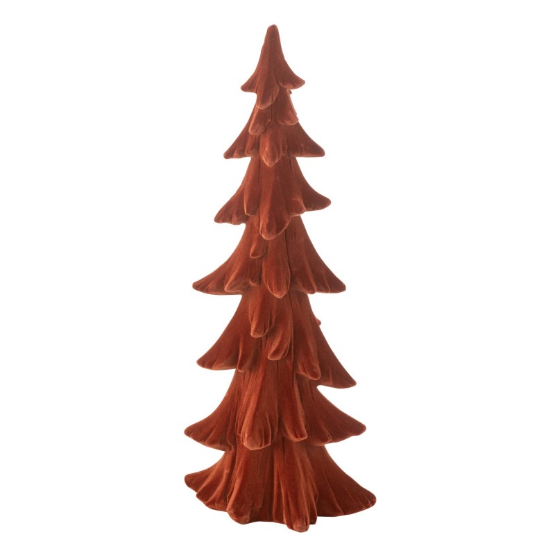 Albero di Natale in resina poliresinica rossa 14*12*36 cm