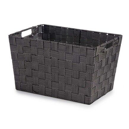 Panier Noir Tissu 25 x 20 x 35 cm (12 Unités)