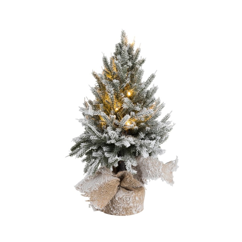 Albero di Natale decorativo a led in plastica verde 20x20x45 cm