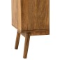 Meuble bas 2 portes et 3 tiroirs en bois marron 145x40x80 cm