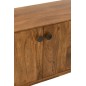 Meuble bas 2 portes et 3 tiroirs en bois marron 145x40x80 cm