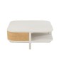 Table basse avec rangements gamme milo en bois blanc 85x85x36 cm