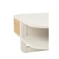 Table basse avec rangements gamme milo en bois blanc 85x85x36 cm