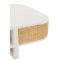 Table basse avec rangements gamme milo en bois blanc 85x85x36 cm