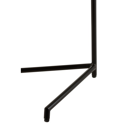 Mesa auxiliar de madera - metal negro - natural 39x42x64 cm