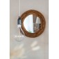 Miroir rond avec cadre bois D60cm