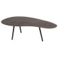 Table de salon en aluminium marron 119x71.5x36.5 cm