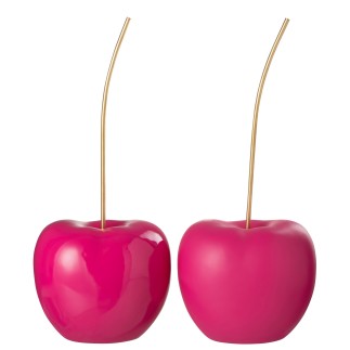 Cherry Resin Shiny/Matt Pink Large Assortment Of 2