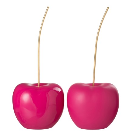 Cherry Resin Shiny/Matt Pink Large Assortment Of 2