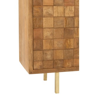 Armoire en bois de manguier marron 89x49x104 cm