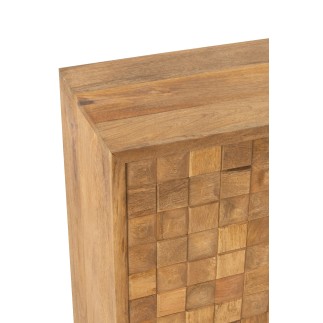 Armoire en bois de manguier marron 89x49x104 cm