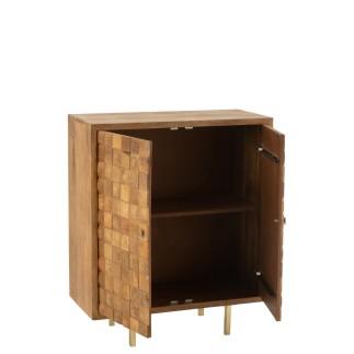 Armoire en bois de manguier marron 89x49x104 cm