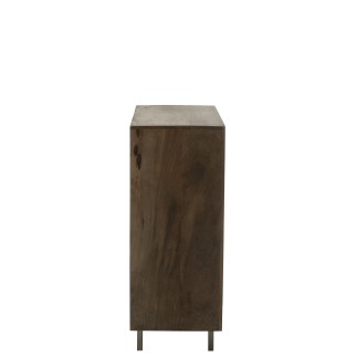 Armoire en bois de manguier marron foncé 89x49x104 cm